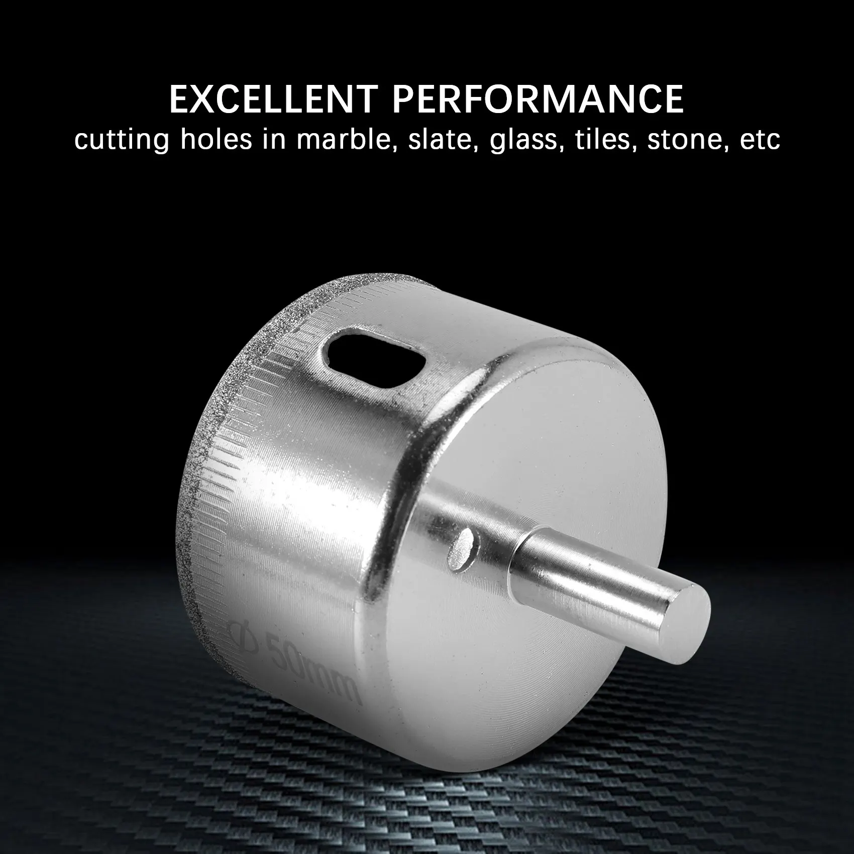 Алмазная пила для отверстий набор из 10 насадок 3-50 мм резки плитки керамики