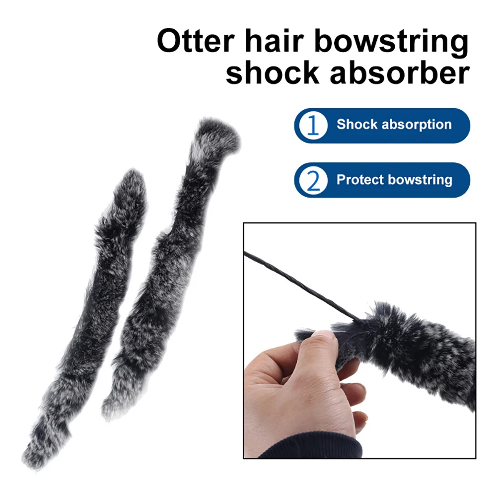 

1 Pair Archery String Dampeners Portable Hair Bowstring Shock Absorption for Recurve Bow Sound Absorption Hunting Bow Silencers