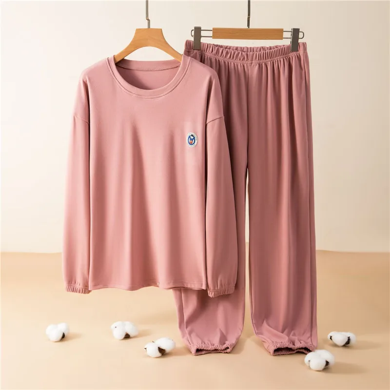 Casual Sport Style Women's Pajamas Set New Loose Thin Velvet Spring Autumn Home Clothes Long Sleeve Sleepwear Pyjamas Female