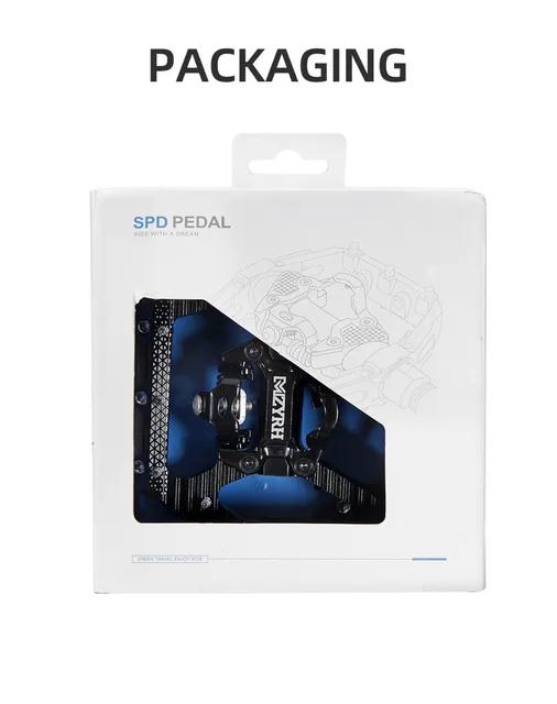 Two Usages Bicycle Pedal 2 In 1 With Free Cleat For SPD System MTB Road Aluminum Anti-slip Sealed Bearing Lock Accessories 6