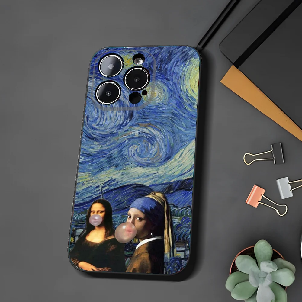 Leonardo Da Vinci Mona Lisa Phone Case For Xiaomi 11 Redmi Note 5G 8T 9A 9 10T Note8Pro Note9 12SUltra Black