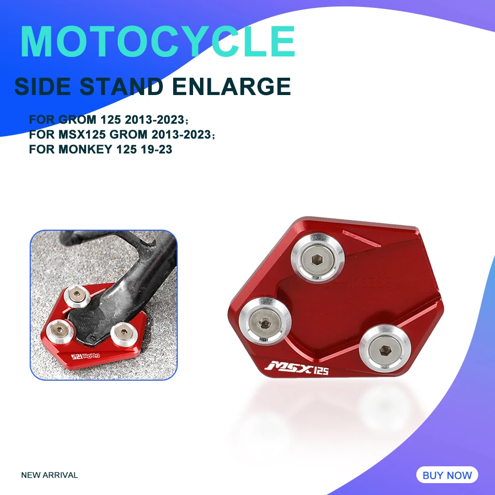 

For HONDA Grom MSX Monkey 125 Kickstand Side Stand Enlarge Extension for GROM125 MSX125 2013-2023 Motorcycle MONKEY 125 19-23