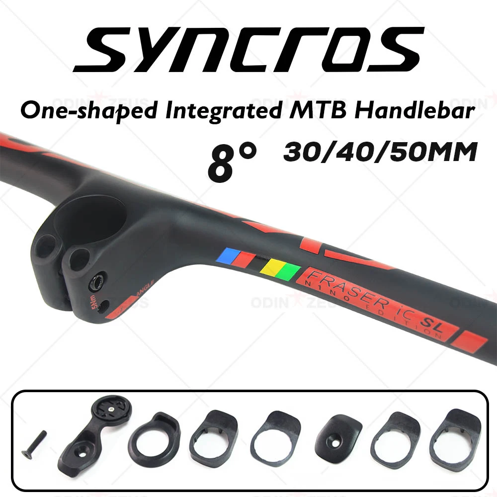 

8 Degree SYNCROS FRASER IC SL With Stem 30/40/50mm Bicycle Integrated Handlebar MTB Full Carbon Fiber Mountain Bike Accessories