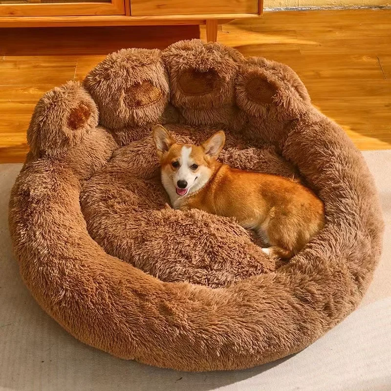 

Luxury Dog Bed Long Plush Pet Mat Soft Sofa for Cat Accessories Kennel Cushion for Winter Warm Sleeping Washable Dogs House