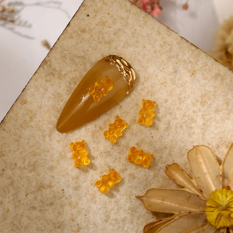 30 шт./лот японский изысканный соковый Медведь Дизайн ногтей ювелирные изделия