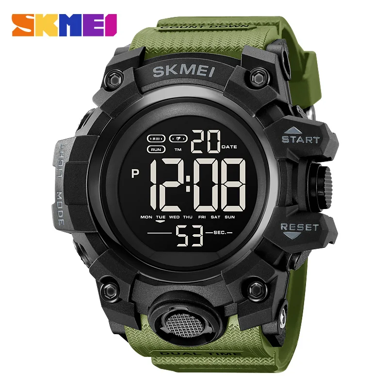 

SKMEI Back Light Watches Men Multifunctional Digital Countdown Sport Casual Stopwatch 5bar Waterproof Wristwatch Calendar Clock