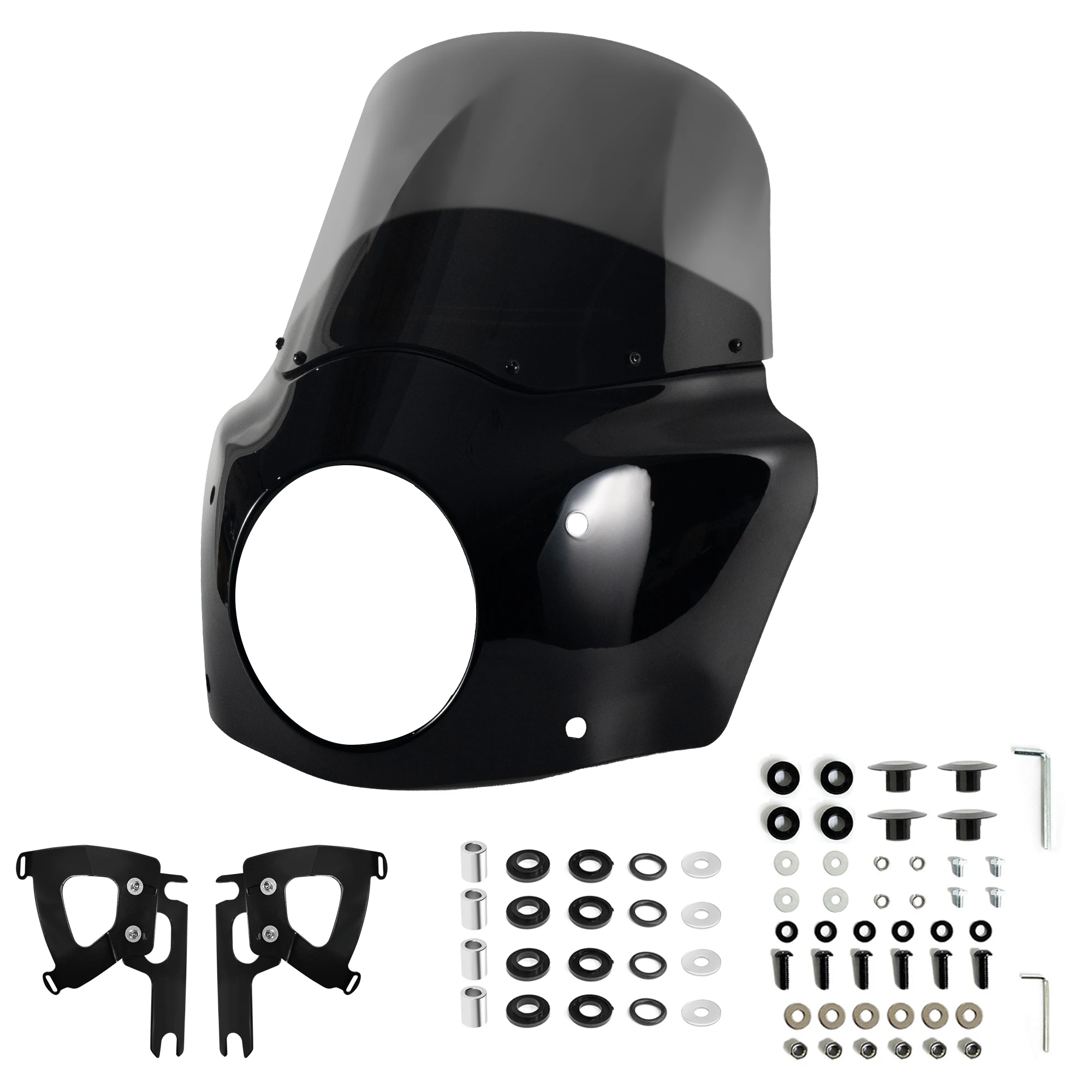 

11-дюймовый обтекатель лобового стекла Road King, подходит для фар 7 дюймов для Harley Touring Road King FLHR 1994-2023 Road King Special FLHRXS 2017-2025