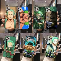one piece zoro phone case for iphone 13 12 11 pro mini xs max 8 7 plus x se 2020 xr cover