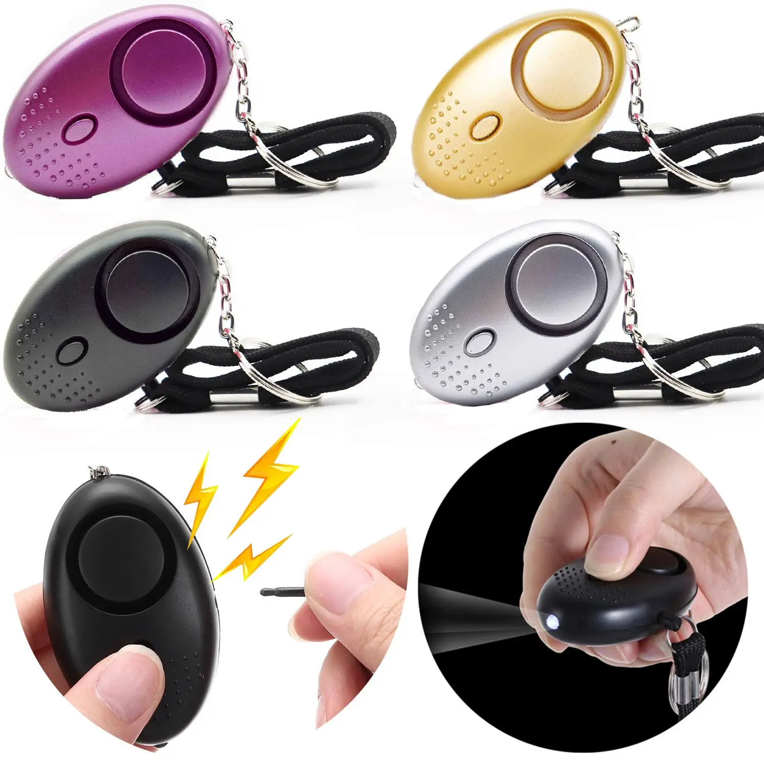 

Girls Security Scream Pendant Protection Self-defense Alarm Safety Alarm Loudly Keychain Emergency Siren