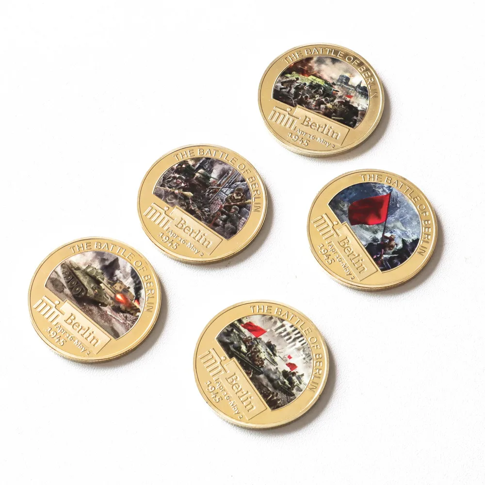 Памятная монета Битва Берлин набор монет с вызовами Второй мировой войны подарок