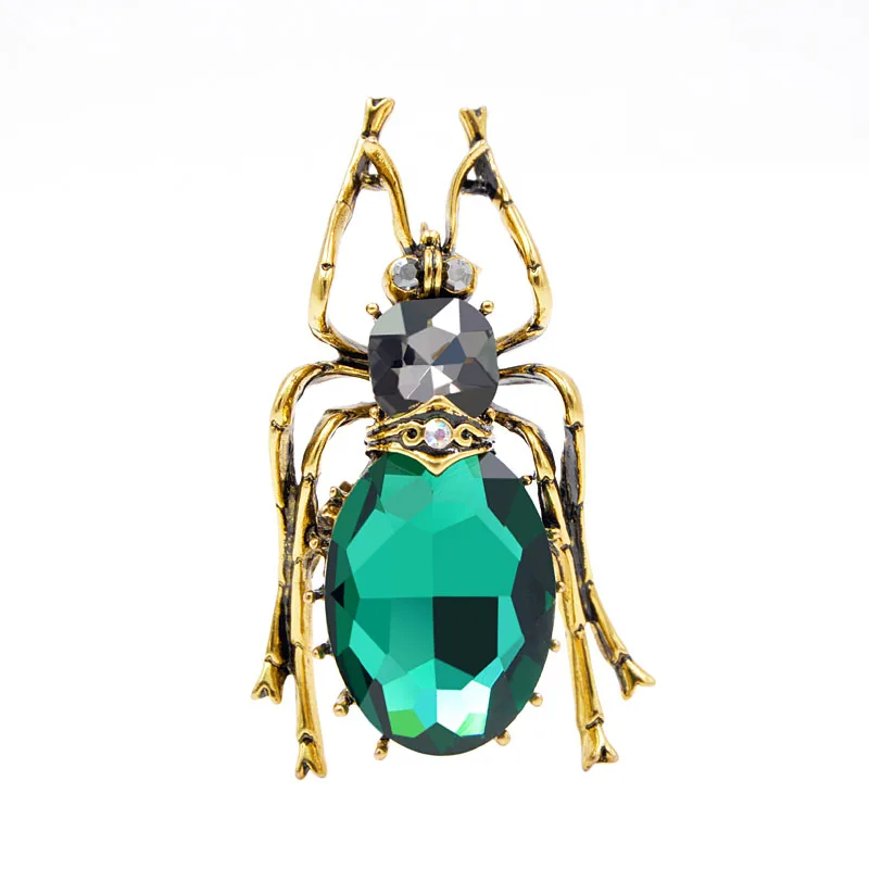 

CINDY XIANG 3 Colors Available Crystal Large Beetle Brooches for Women Fashion Vintage Bug Pin Insect Jewelry Good Gift