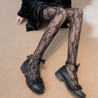 sexy gothic tights pantyhose women fashion punk style hole fishnet stockings anime lolita thigh high stocking hollow out hosiery