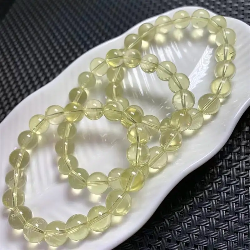 11 мм натуральный браслет с цитрином и лимоном для женщин мужчин эластичная