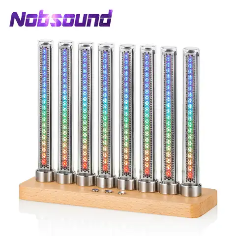 Nobsound музыкальный спектр, ритм, световой индикатор уровня, домашний рабочий стол, аудиоинтерфейс, RGB светодиодный микрофон, анализатор спект...