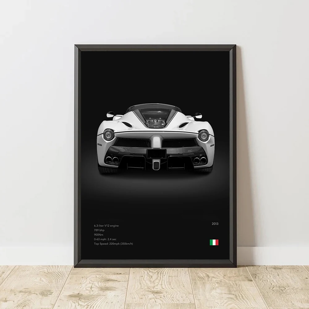 Знаменитые автомобили супер спортивный холст настенный художественный принт