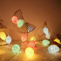 2022 new led christmas fairy string lights battery powered 1 5m3m easter crack egg garland lights for home party wedding decor
