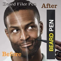 men eyebrow beard pen kit pencil filler shaping grooming male natural mustache repair shape hair whiskers modelling waterproof