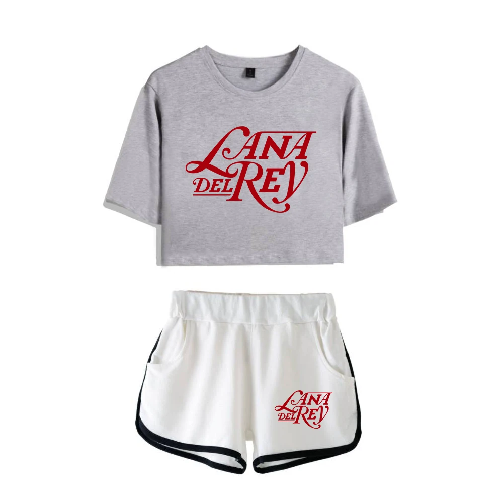 Lana Del Rey Merch 2023 новый модный комплект из двух предметов с логотипом укороченный топ
