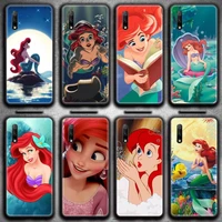 bandai the little mermaid princess ariel phone case for huawei honor 30 20 10 9 8 8x 8c v30 lite view 7a pro