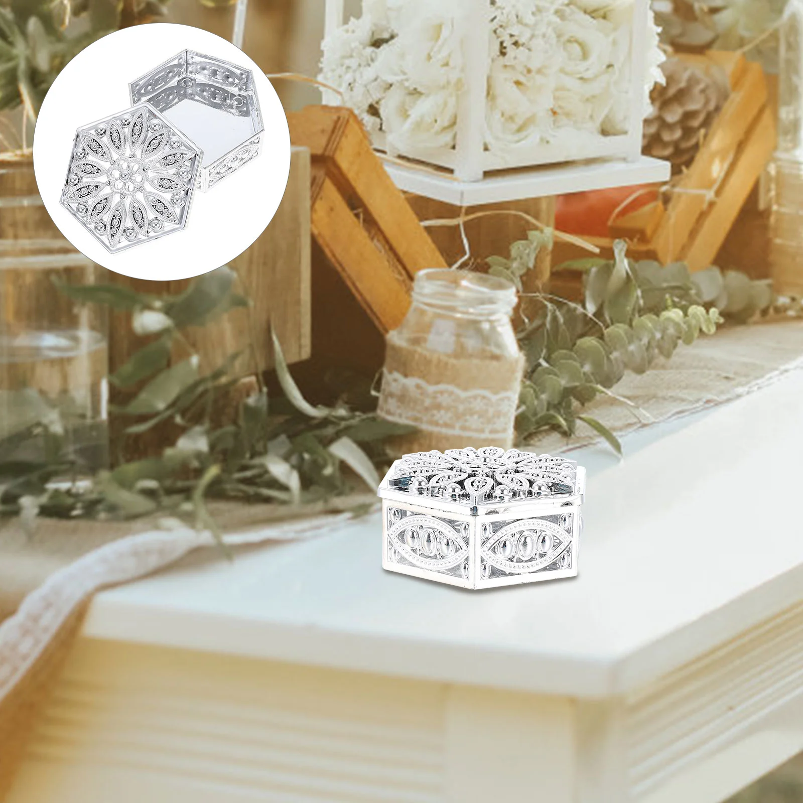 

Boxes Candy Box Favor Treasurejewelry Gift Acrylic Clear Wedding Storagesilver Chocolate Party Containerstreat Container Goodie