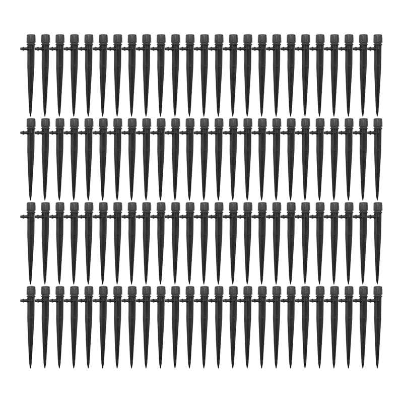 

(Pack Of 100) Drip Emitters Perfect For 4Mm / 7Mm Tube,Adjustable 360 Degree Water Flow Drip Irrigation System,For Flower Beds,