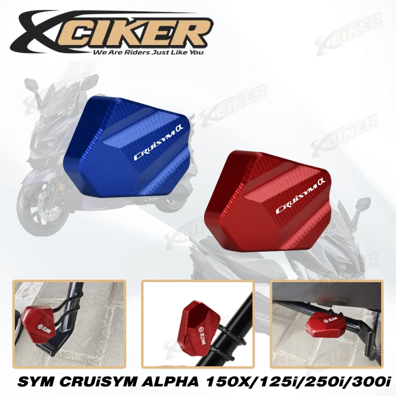 

SYM CRUiSYM Alpha 150X/125i/250i/300i Kickstand Pad CNC Motorcycle Single Side Stand Support Foot Kick Enlarger Cover