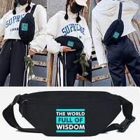full of letter print waist bag outdoor sports chest bag men multifunction running bag 2022 fashion crossbody shoulder bag women