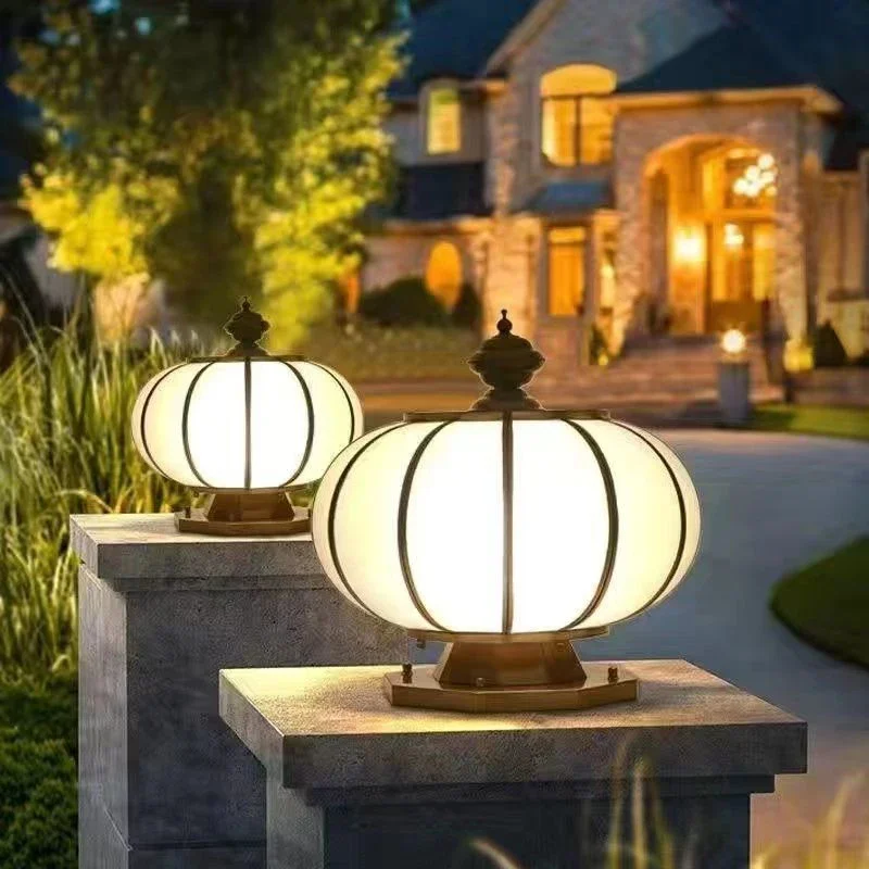 ABEL уличный солнечный светильник винтажный креативный китайский латунный на