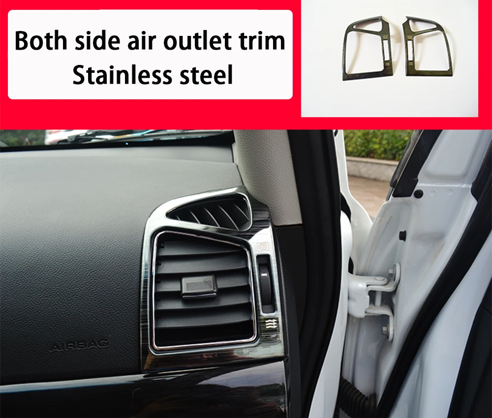 

For Chevrolet 2011-2017 CAPTIVA Interior Both Side Air Conditioning Outlet Vent decoration trim Cover Sticker Car Accessories