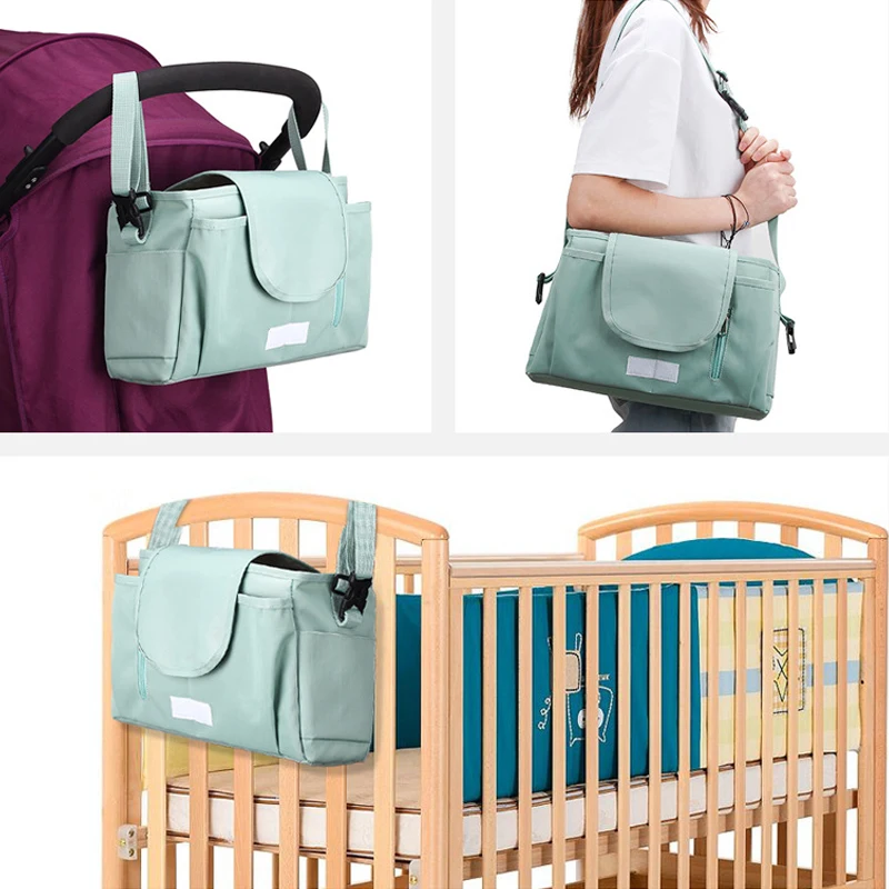 

Baby Stroller Bag Organizer Mommy Travel Bags Accessories Toddler Waterproof Milk Bottle Diaper Nappy Pram Stroller Hanging Bag
