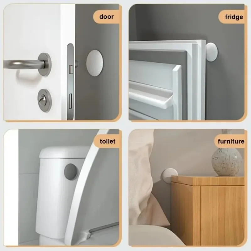 Door Stop Anti-collision Silicone Handle Self-adhesive Silent Shockproof Protective Mat Security-protection Bloc Porte Home