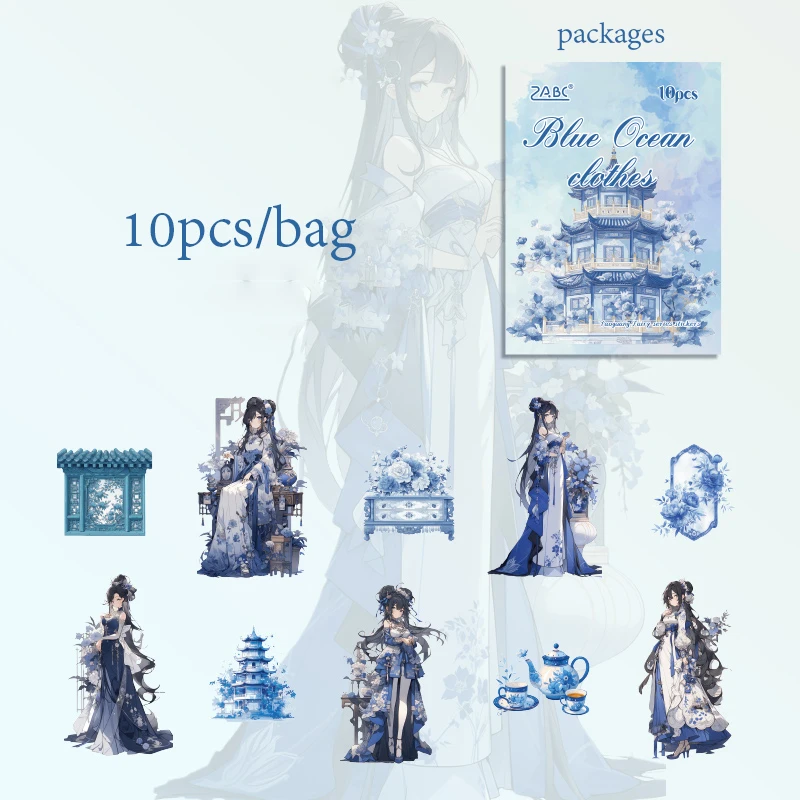 

Водонепроницаемые наклейки Mr. Paper, 6 стилей, 10 шт.