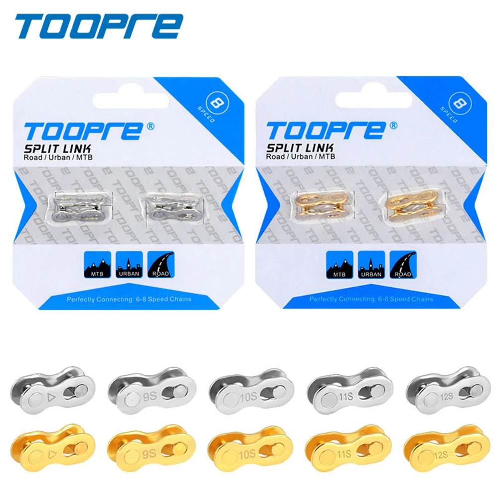 

For TOOPRE Bicycle Magic Buckle Link Connector 6/7/8/9/10/11/12 Speed 2 Pair Bike Chain Link For Roads Nero Mountain Bike