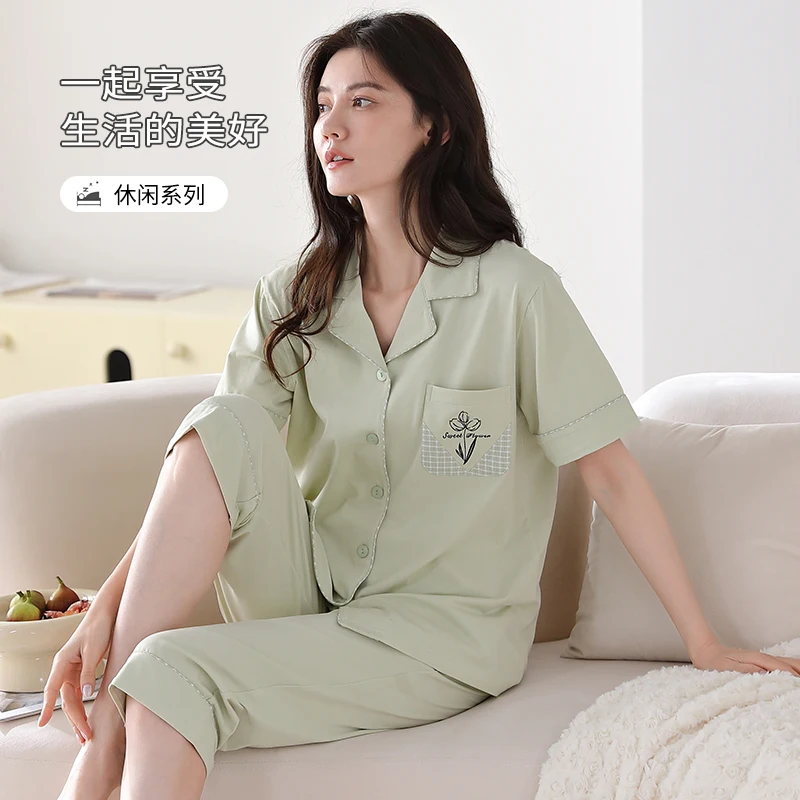 Женская летняя пижама MEIJIAXIN из хлопка