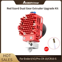3d printer red lizard dual gear extruder upgrade kit 3d printer accessories for ender3v2pro cr 10cr10 s