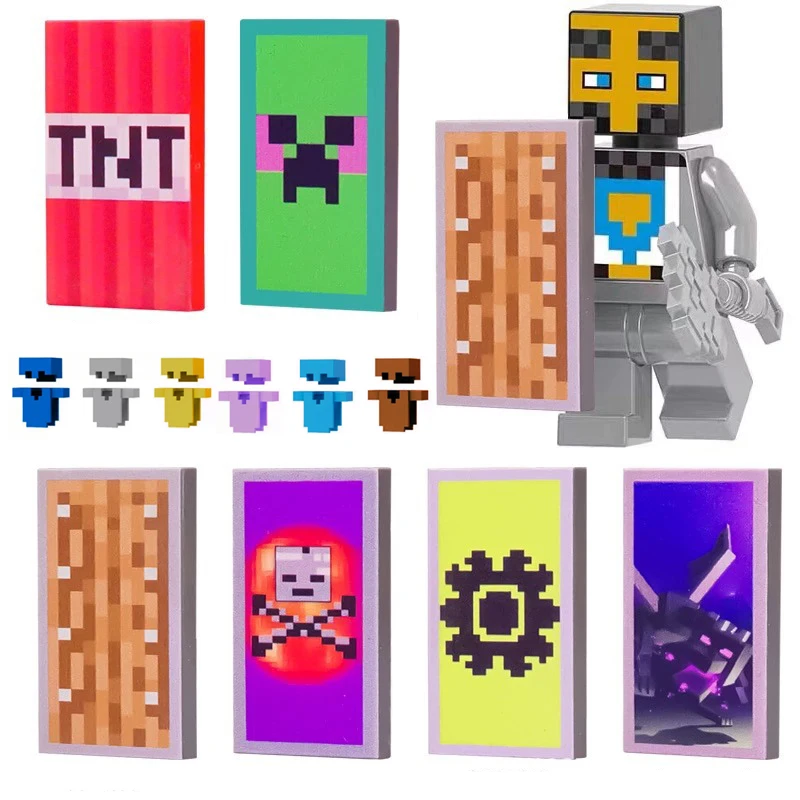 Минифигурки Minecraft оружие щиты баннеры набор доспехов аниме MC игровое
