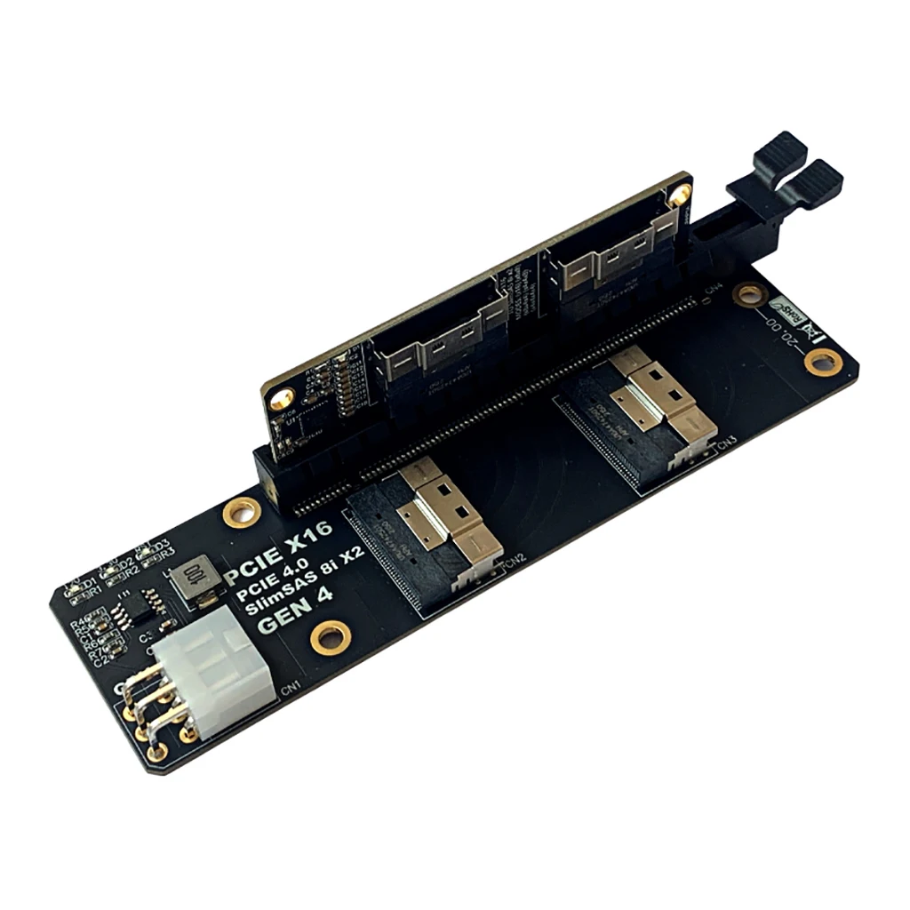 PCIe 4 0x16-4 Порты NVMe-совместимые карты расширения PCI-E 0 16x для SlimSAS 8i x2 SFF8654 Графика
