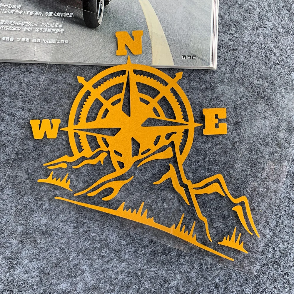 

Мотоциклетные наклейки с компасом, виниловые светоотражающие Аксессуары для украшения шлема, аксессуары для модификации автомобильных дверей и окон