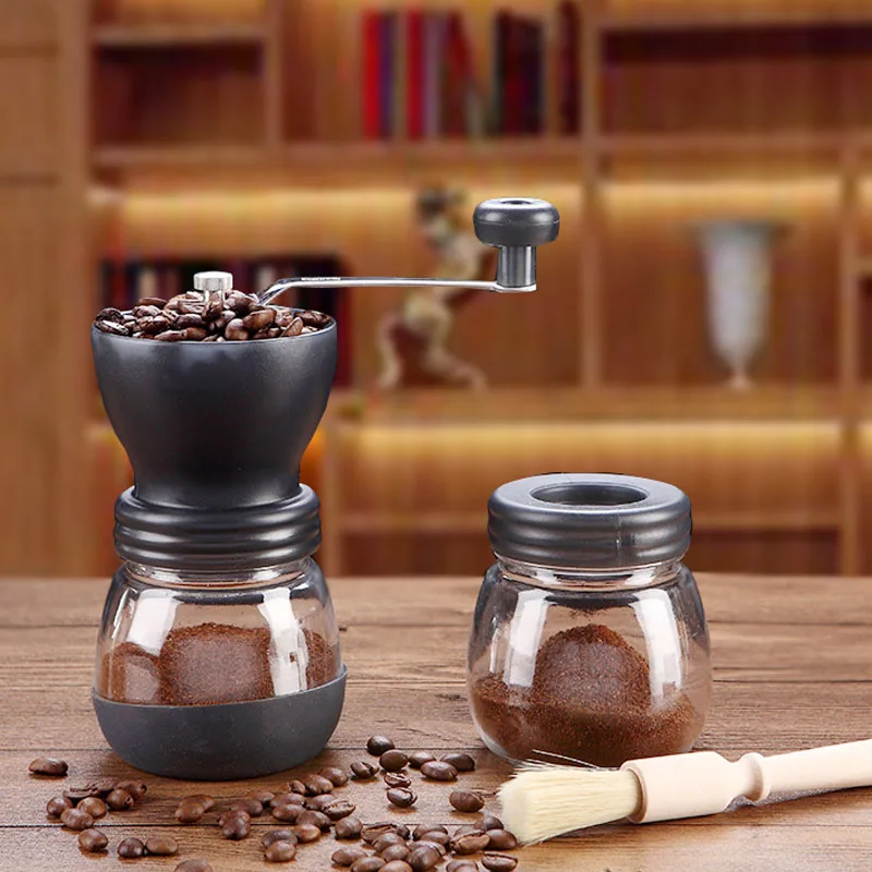 

High Quality Washable Manual Coffee Machine Grinder Adjustable Thickness Hand Mill Crank Home Crusher Coffee Bean Maker Tools