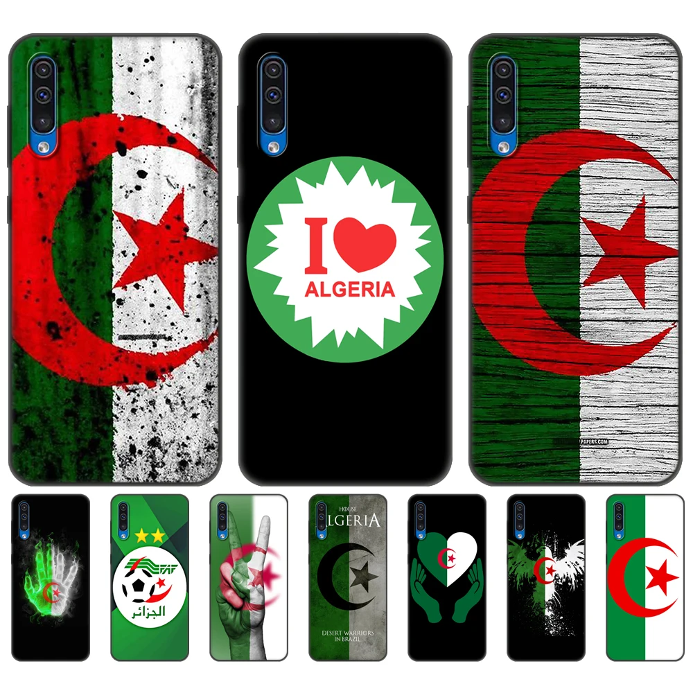 

Black tpu Case For Samsung Galaxy A50 50S A30S A10 A01 A11 A21S A31 A41 A51 A71 M21 M30S S10 LITE Cover Algeria National flag