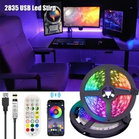 led lighting strip 5v 2835 ftia lamp decoration home living room for party background led bulbs bluetooth control decor lights