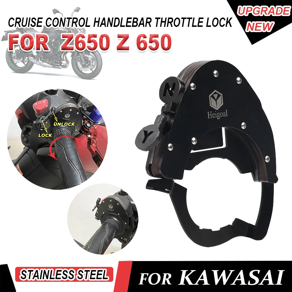 

For Kawasaki Z650 Z 650 Motorcycle Accessories Universal Cruise Control Handlebar Throttle Lock Save Effort Retainer Assist