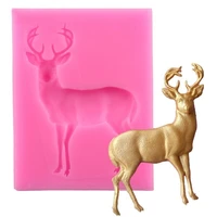 deer cake silicone molds fondant cake decorating tools kitchen baking candy clay chocolate gumpaste mould