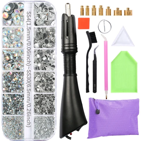 7200PSCSC CIRN HOT RETROSTONES DE RETRO DE APORTAÇÃO DE APLICATOR DE APELAÇÃO DE HOTFIX DE APLICATE / CRISTAL STRASS DE VIDRO DE VIDRO DE CRISTRAL DIY