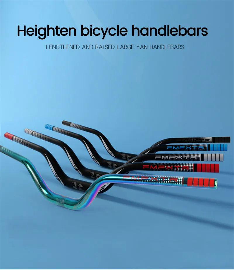 

MTB Heightened Riser Handlebar Bicycle Crossbar With Large Angle Swallow Shaped Handlebar 720/780mm Biker Cycling Bicycle Parts