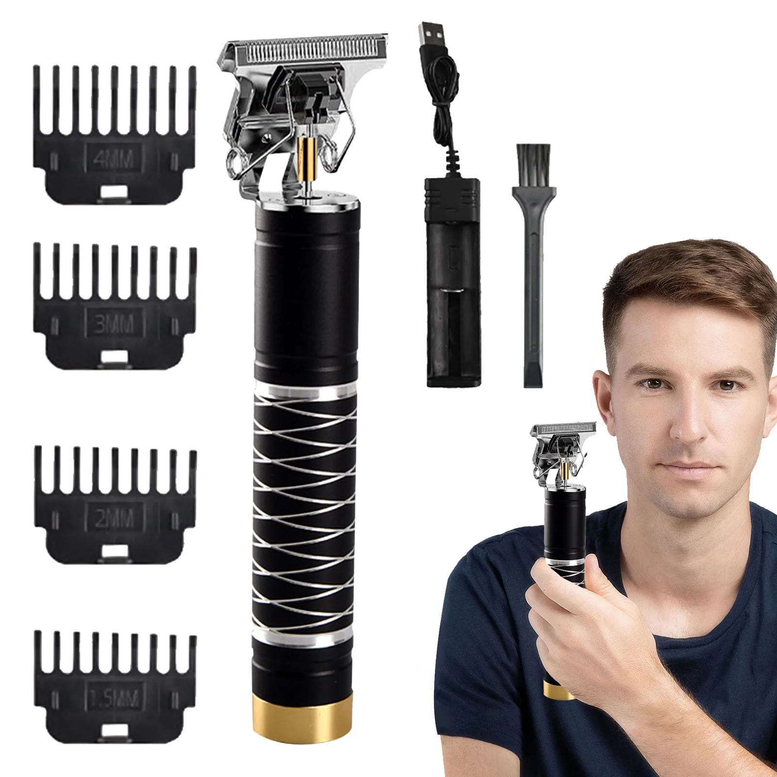 

Hair Clippers For Men T-Blade Zero Gapped Cordless Hair Trimmer T Blade Zero Gapped Hair Edgers Balding Clippers Cordless