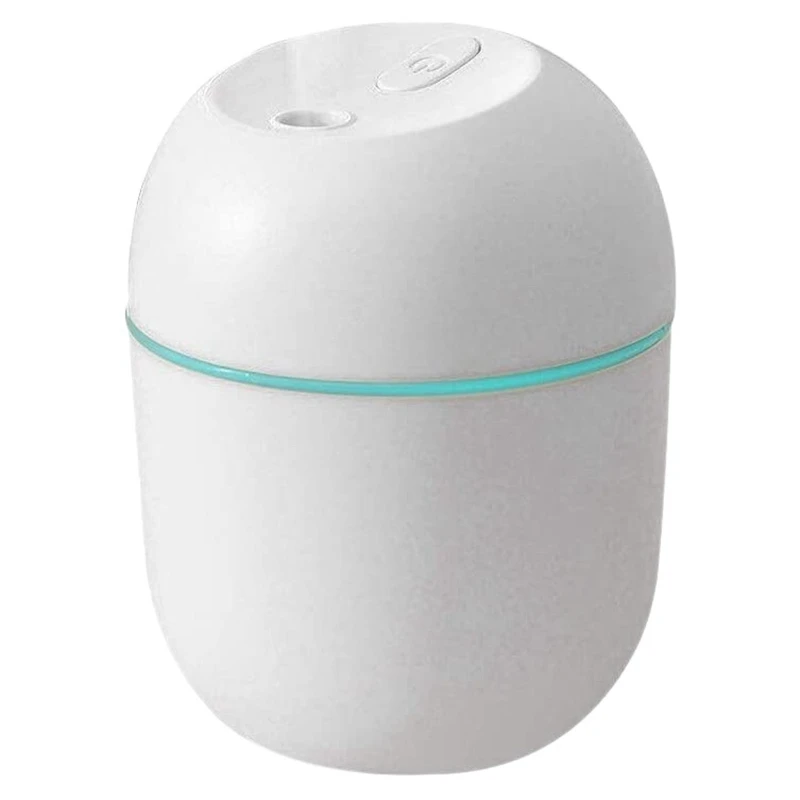 Usb Small 220ml Mini Portable Cool Mist Diffuser For Bedroom Office Desk Car Travel Aroma Atomizer,white