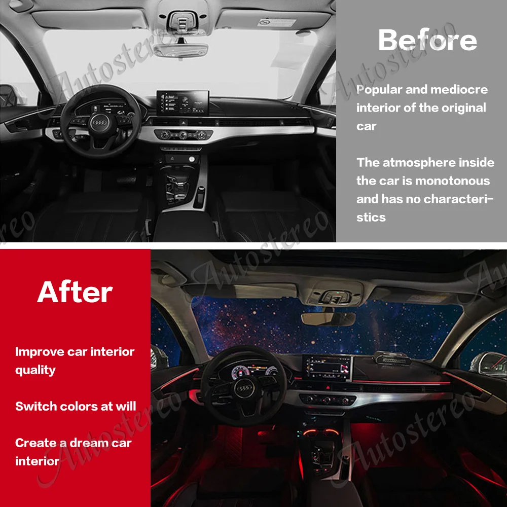Окружающий свет кузова автомобиля дисплей приборной панели для Audi A4L A6L/A3/Q3/Q5L/Q2/Q7/A5