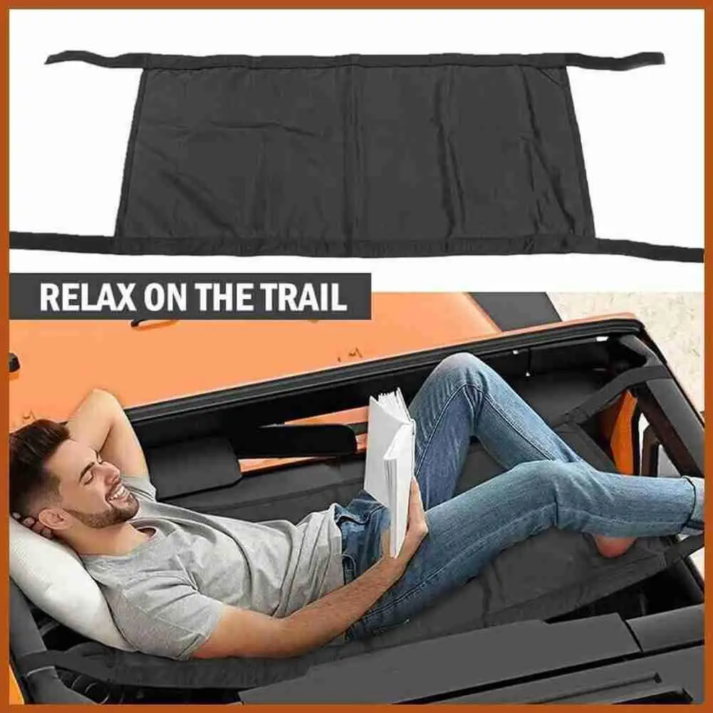 

Heavy Duty Cargo Hammock for Jeep Wrangler Car Roof Rest Bed Multifunctional Roof Storage Hammock Bed Outdoor Rest Cover