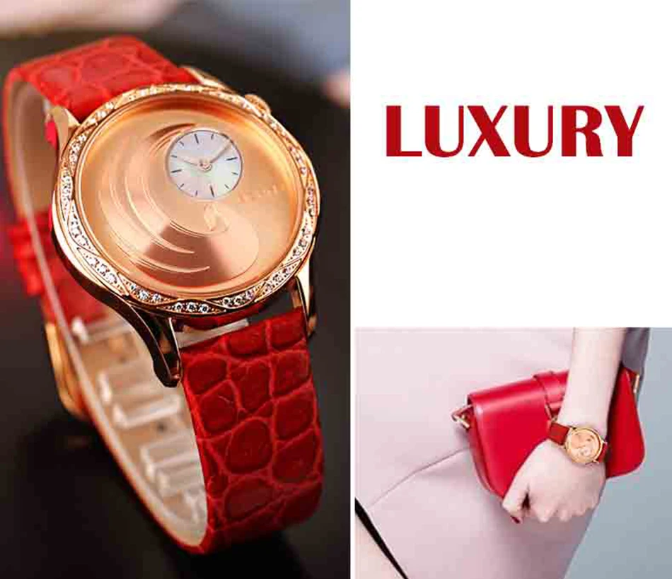 BERNY Women Quartz Japan Miyota Watch Phoenix Clock Top Brand Luxury Diamond Leather Strap Waterproof Ladies Fashion Wristwatch